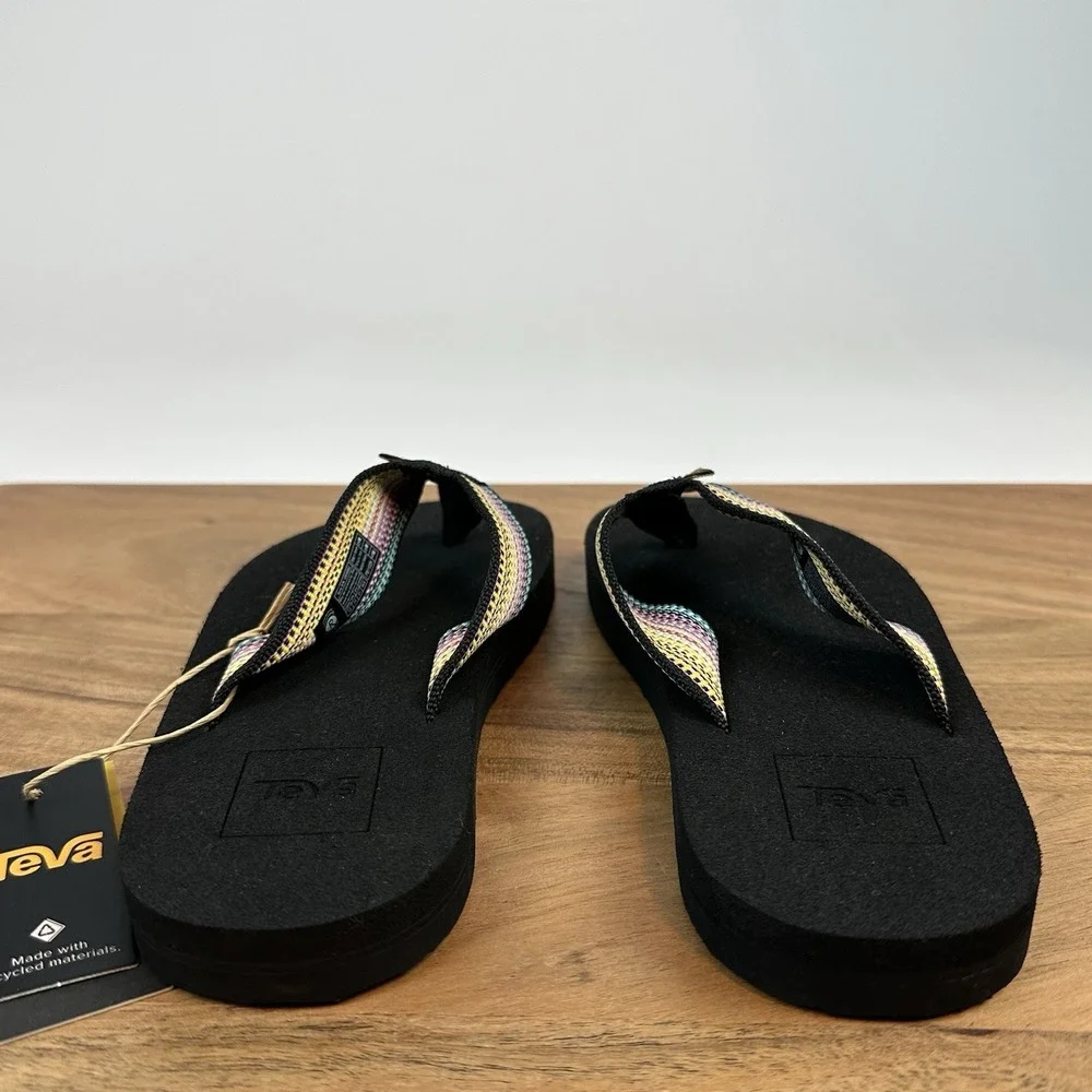 New NWT Little Kids Teva Mush II Multi Color Nylon Thong‎ Flip Flops Sandals 13C